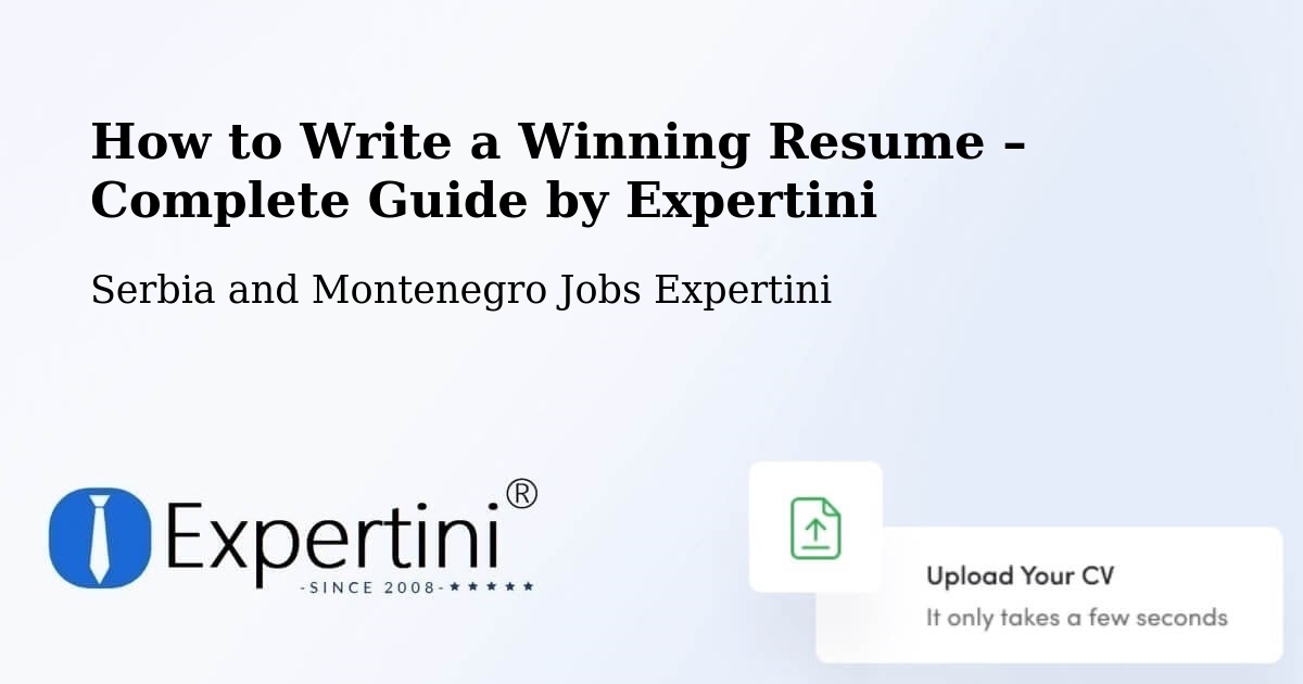 Resume Writing Guide for Job Seekers – Thurso - Thurso, Serbia and Montenegro Jobs Expertini