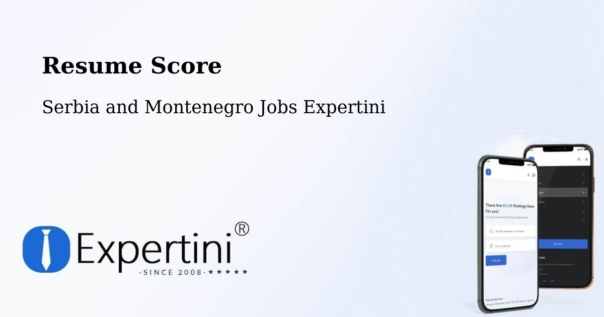 Resume Score & Job Description Match Tool – Thurso - Serbia and Montenegro Jobs Expertini